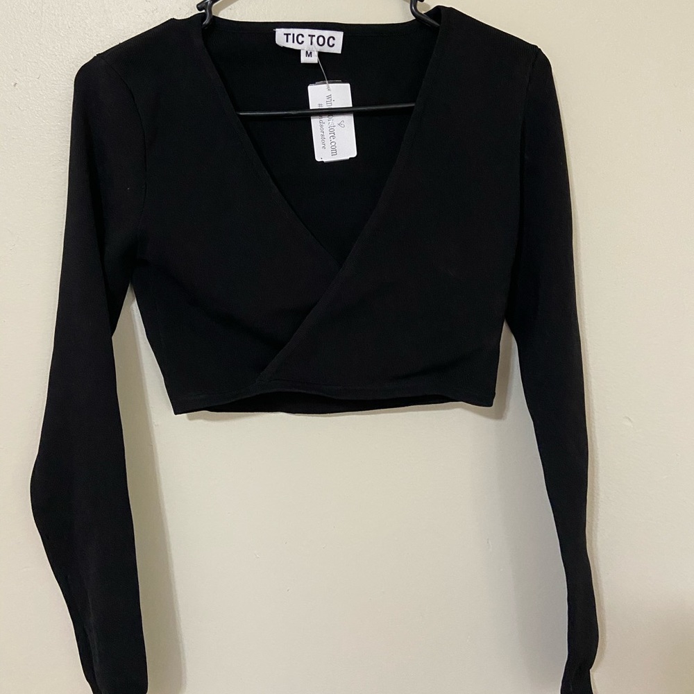 Cute black women’s Windsor Wrap Top